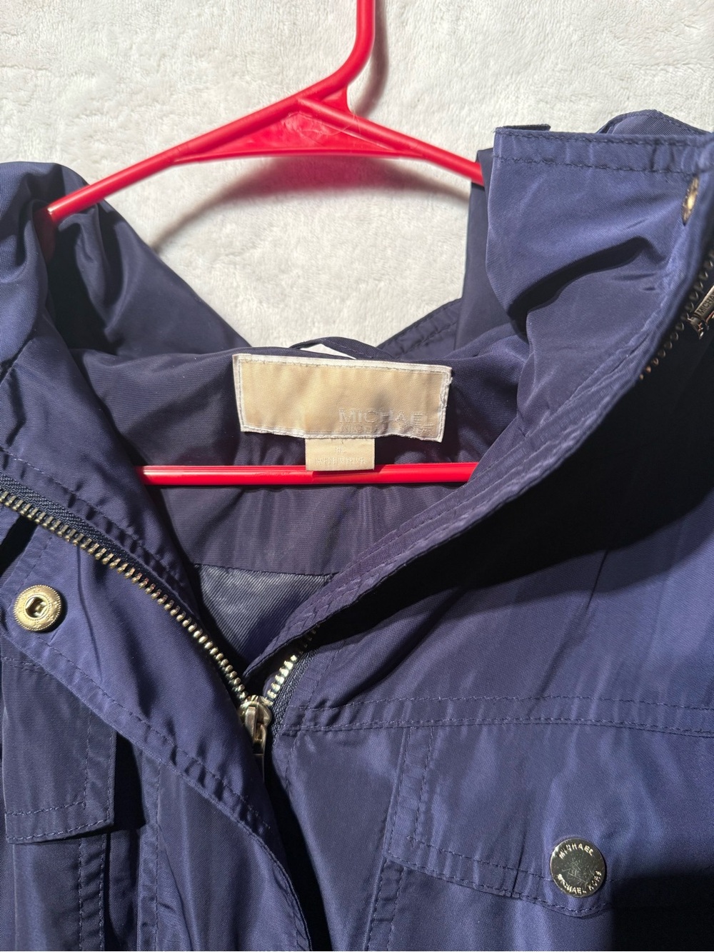 Michael Kors Navy Utility Hooded Jacket - Picture 2 of 6